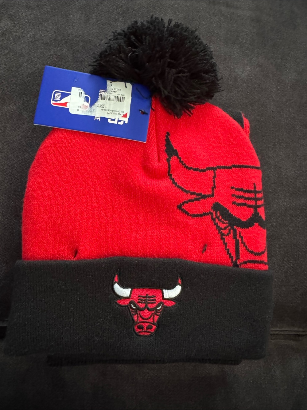 NBA Chicago Bulls Kids Beanie and Scarf Set - Red & Black